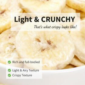 Freeze-Dried Banana Slices – 8.81 Oz Crispy Fruit Snacks | Resealable Jar, Non-GMO, No Sugar Added | Perfect for Cereal, Yogurt & Hiking