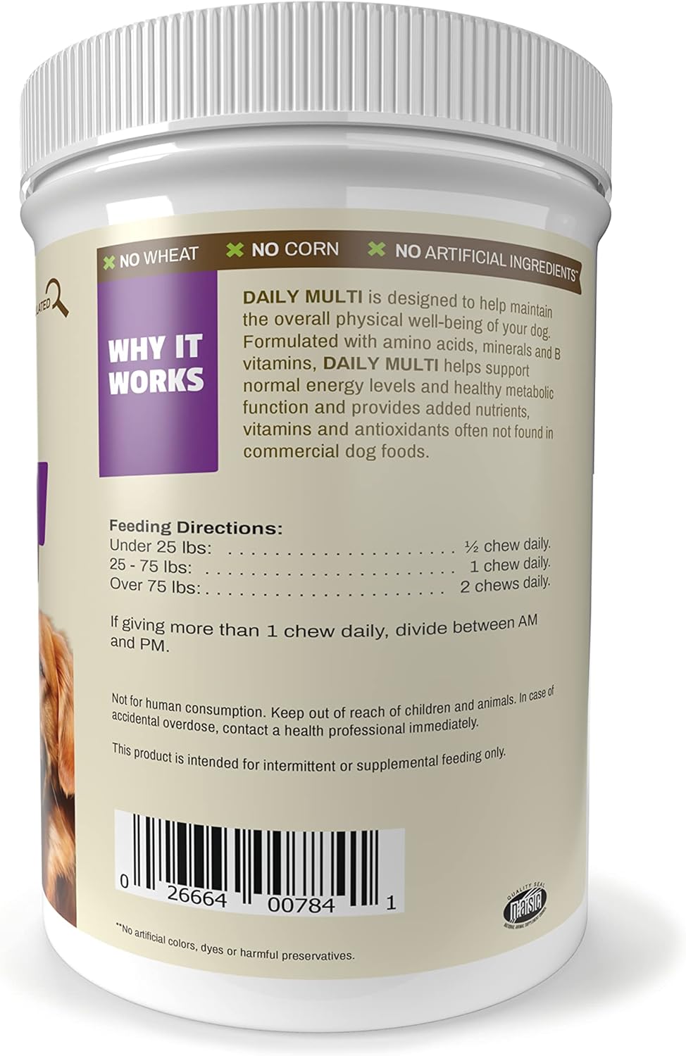Pet Naturals Daily Multivitamin for Dogs - 150 Veggie Flavored Chews with Amino Acids & Antioxidants for Complete Dog Health Support