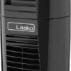 Lasko T13310 Personal Oscillating Table Tower Fan – Compact, Quiet, Portable Desktop Fan for Home, Dorm & Office, Black