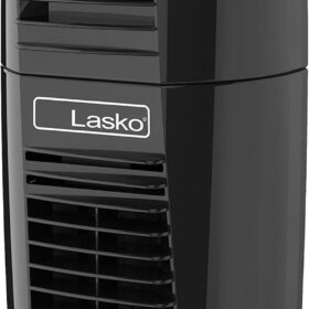 Lasko T13310 Personal Oscillating Table Tower Fan – Compact, Quiet, Portable Desktop Fan for Home, Dorm & Office, Black
