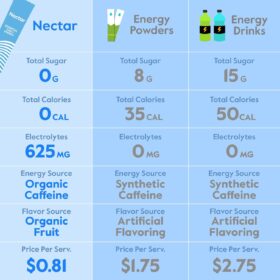 Nectar Energy Booster - Organic Caffeine, B12 & Electrolyte Powder - Sugar-Free Zero Calorie Energy Drink Alternative - Hydration Supplement with Berry Flavor - 30 Packets