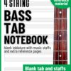 Professional Bass Guitar Tab Notebook - 4-String Blank Tablature & Music Staff Composition Book with Reference Charts (8.5"x11", 111 Pages)