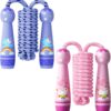 Kids Jump Rope - Adjustable Cotton Braided Skipping Rope with Natural Wooden Handles for Toddlers & Kids Ages 4-8 - Outdoor Fitness Exercise Toy