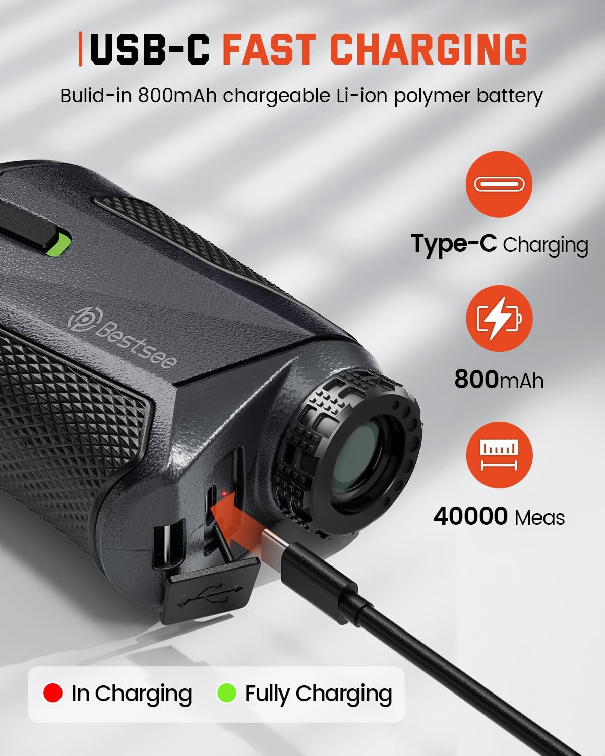 Pro Golf Rangefinder with Slope - 1500 Yards Laser Range Finder with USB-C Charging, 7X Magnification, Flag Lock Vibration for Golf Hunting
