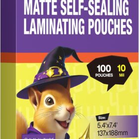 Uinkit 10Mil Matte Self Seal Laminating Pouches - 100 Pack 5x7" Double-Sided No-Glare Document Protectors for Art Prints, Menus & Certificates