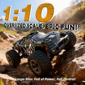 1:10 Scale RC Car - 38km/h High-Speed 4X4 Off-Road Remote Control Truck with IPX4 Waterproofing & Dual Li-Po Batteries
