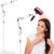 Hands-Free Hair Dryer Stand - 1.68M Adjustable Height, 360° Rotating Holder with Heavy Base, Works with 99% of Dryers - Perfect Gift for Elderly, Mobility Issues, Arthritis (White)