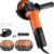 850W Professional Angle Grinder - 4-1/2 Inch Corded Power Tool with 11000RPM, 5 Cutting & Grinding Wheels, Auxiliary Handle for Metal/Wood Work - Slide Switch Design