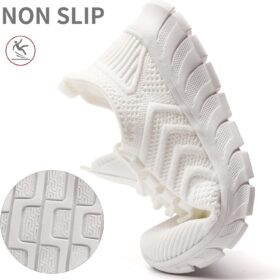 Lightweight Women Running Shoes - Slip-On Athletic Gym Walking Sneakers with Non-Slip Sole for Work & Workout