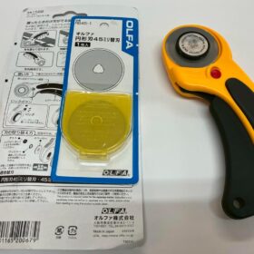 OLFA 45mm Tungsten Steel Ergonomic Rotary Cutter with Blade Refill Set - Japanese Precision Sewing & Craft Cutting Tool for Fabric, Quilting & DIY Projects