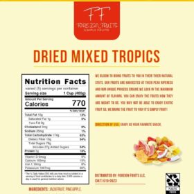 Foreign Fruits Premium Dried Tropical Mix - Natural Healthy Snack Pack of Jackfruit, Pineapple, Mango, Guava & More - Non-GMO, Gluten Free