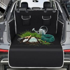 Premium Waterproof SUV Cargo Liner for Dogs - Heavy-Duty Pet Trunk Cover with Side Flaps & Bumper Protector, Anti-Slip Rubber Backing, Universal Fit