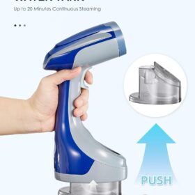 Reemix Portable Garment Steamer - 1200W Handheld Clothes Wrinkle Remover with 20g/min Strong Steam, 25-Second Fast Heat-Up, No-Leak Design for Home, Travel & Office (Gray)