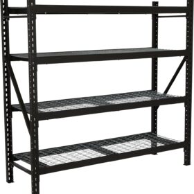 Ironton Heavy-Duty 4-Tier Industrial Steel Shelving Unit - 8,000 lb Capacity, 77" x 24" x 72" Garage Storage Rack