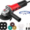 4-1/2" Angle Grinder - 10 Amp 1200W Corded Power Tool with 13000 RPM for Cutting, Grinding & Polishing