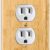 Bamboo Double Outlet Cover Plate - 4.8" x 3.14" Natural Wood Wall Plate for Light Switches & Outlets - Easy Install Decorative Wall Cover