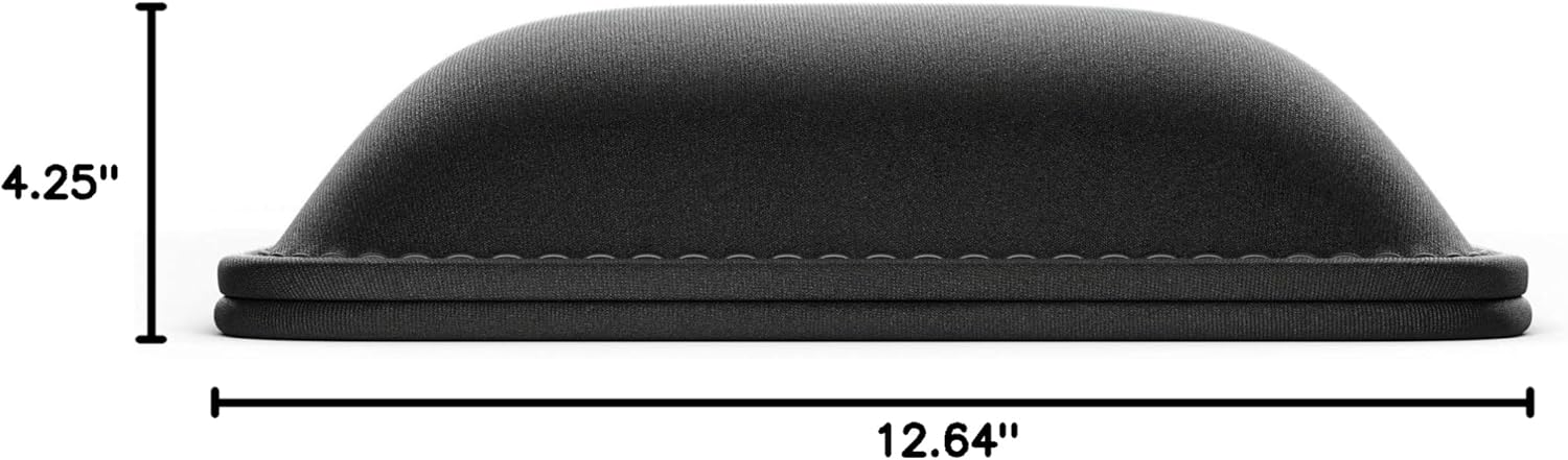 Glorious Compact Wrist Rest - 12x4 Inch Ergonomic Keyboard Wrist Pad with Stitched Edges, Non-Slip Rubber Base | 25mm Thick Memory Foam for 60%/75% Mechanical Keyboards