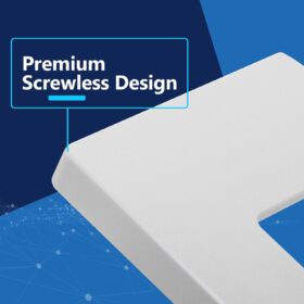 LIDER Matte Finish Screwless Wall Plate Cover - 1-Gang Mid-Size 4.88" x 3.11", Unbreakable Polycarbonate Thermoplastic, UL Listed, White (10-Pack)