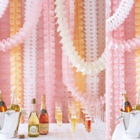 Lucky Charm 9-Piece Four-Leaf Clover Paper Garland Set - 11.8 ft Reusable Foldable Party Streamers for Wedding Baby Shower Birthday Decorations