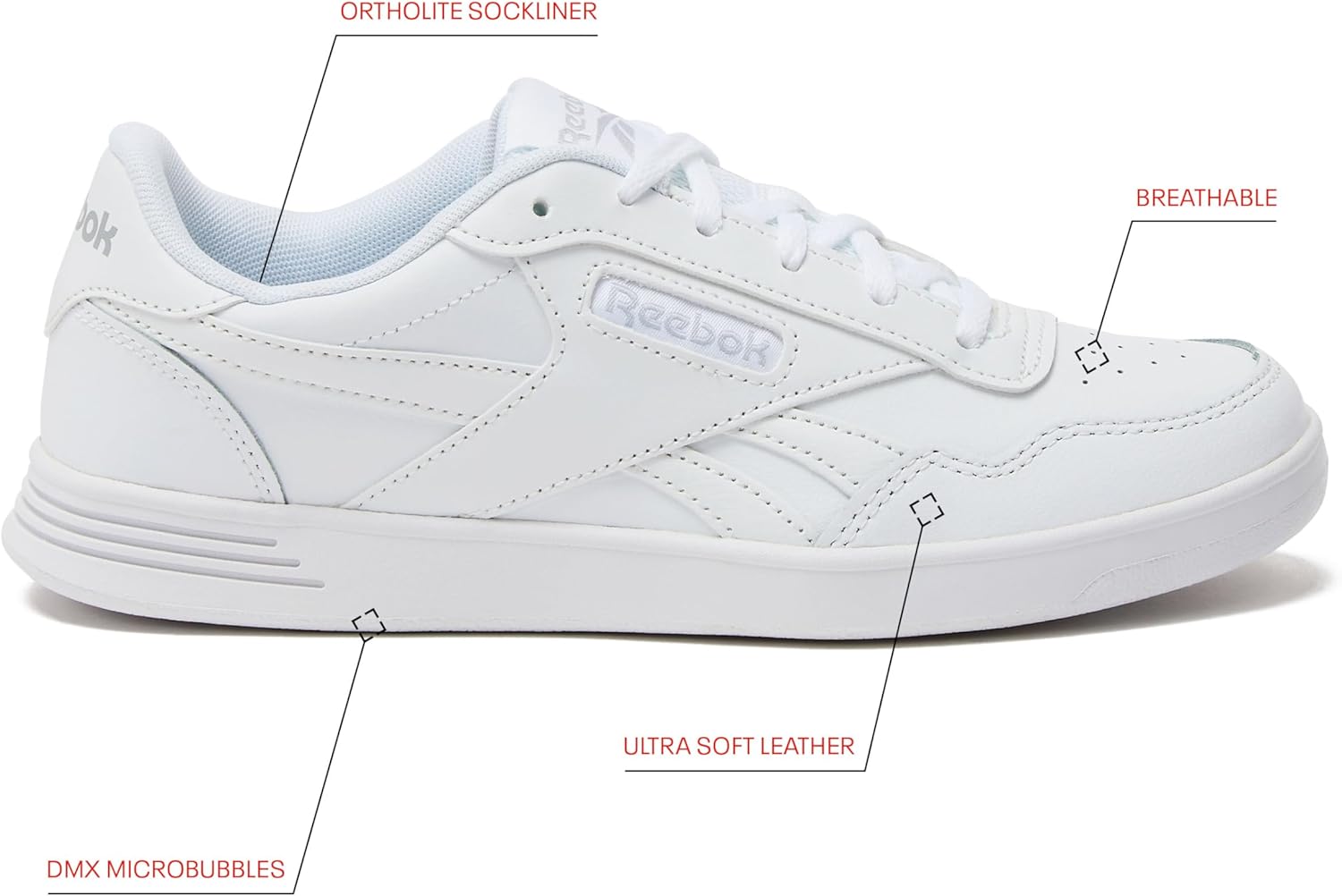 Reebok Women's Court Advance Sneaker - Lightweight Comfort Athletic Walking Shoes for Women