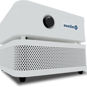 Austin Air Healthmate Plus Room Air Purifier - VOC Carbon Wrap Filter, HEPA Air Cleaner for Allergies, Dust & Pet Dander, Quiet Bedroom Air Filter, Portable Steel Design (Model C100CC1)