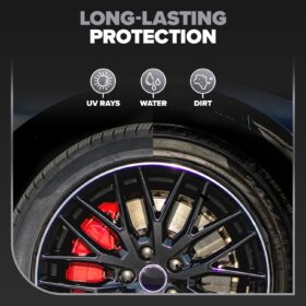 Carfidant Ultimate Tire Shine - 128 fl oz Gallon | Black Satin Finish | Non-Greasy Long-Lasting Rubber Tire Dressing