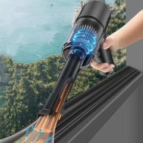 Powerful 4000Pa Cordless Car Vacuum Cleaner - USB Rechargeable Handheld Vacuum with LED Lights & Multi-Angle Nozzles for Car/Home/Office