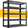 REIBII Heavy Duty Garage Shelving - 5-Tier Industrial Metal Storage Rack 3200LB Capacity, Adjustable 36" x 16" x 72" for Garage, Warehouse, Basement, Pantry, Commercial Use