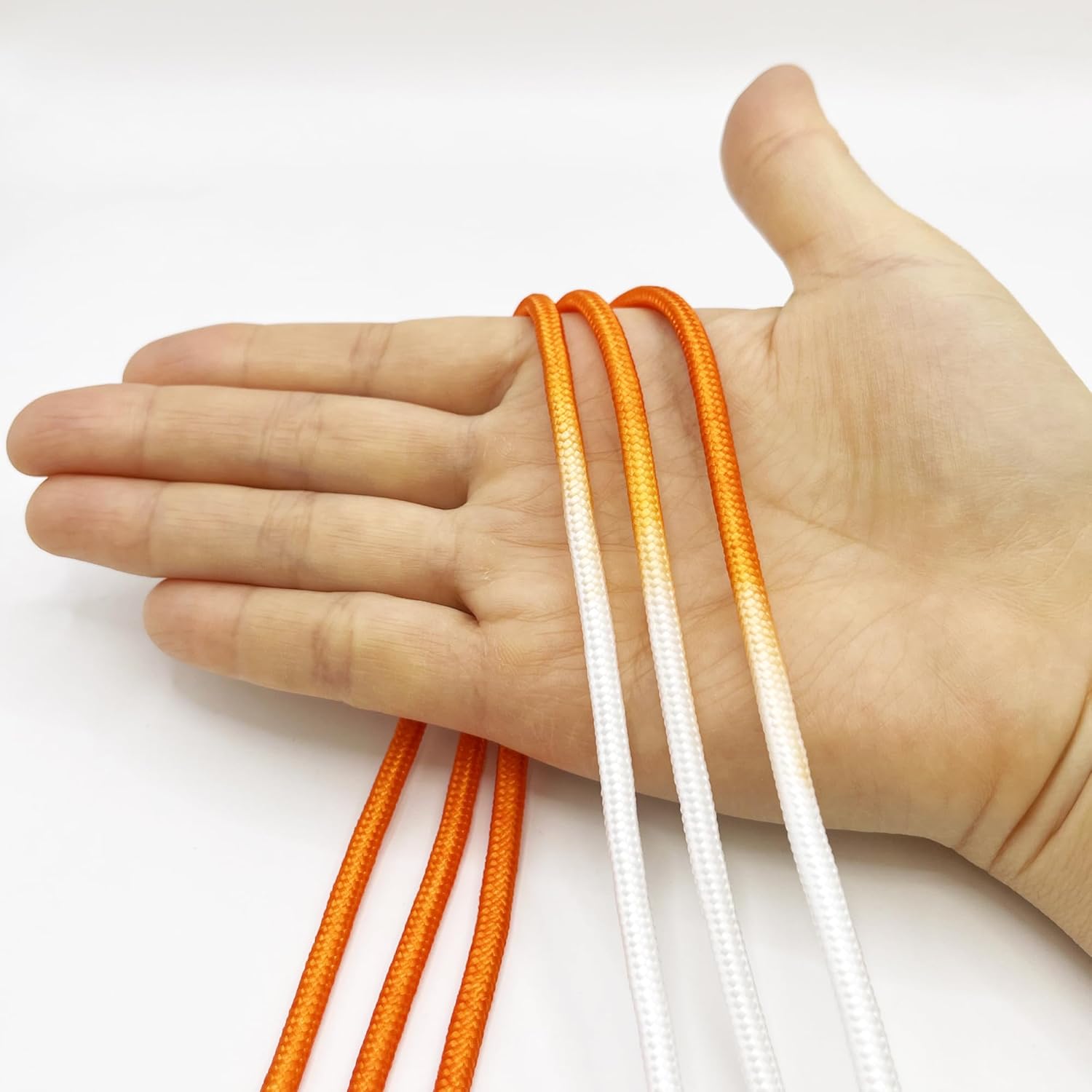 Premium Two-Tone Knot Tying Practice Cord - 4mm Half-Dyed Rope for Surgical, Fishing, Camping & Climbing Training (3-Pack)