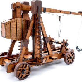 Toystub DIY 3D Wooden Trebuchet Building Kit - Precision Laser-Cut Engineering Model for Adults, STEM Science Project & Educational Gift