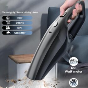 SERVOMASTER Cordless Handheld Vacuum - Portable Mini Vac with Rechargeable Battery & Washable HEPA Filter for Car, Home & Office