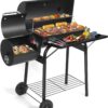 Premium Charcoal Grill Offset Smoker Combo - 512 Sq.In. Barrel BBQ with Dual Chambers for Perfect Grilling and Smoking