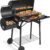 Premium Charcoal Grill Offset Smoker Combo - 512 Sq.In. Barrel BBQ with Dual Chambers for Perfect Grilling and Smoking