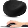ErgoGlide Premium Memory Foam Wrist Rest - Smooth Gliding Palm Support for Mouse & Keyboard - Left/Right Hand Ergonomic Design - Anti-Fatigue Carpal Tunnel Relief - Jet Black