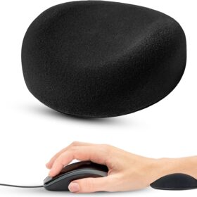 ErgoGlide Premium Memory Foam Wrist Rest - Smooth Gliding Palm Support for Mouse & Keyboard - Left/Right Hand Ergonomic Design - Anti-Fatigue Carpal Tunnel Relief - Jet Black
