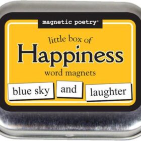 Magnetic Poetry - Little Box of Happiness Kit | 72 Themed Magnetic Word Tiles for Fridge, Locker & More | Creative Writing Gift