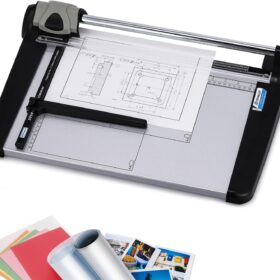 PrecisionPro 360mm Rotary Paper Trimmer - 15 Sheet Heavy Duty Commercial Cutter with Self-Sharpening Steel Blade for Office, School & Photo Studio (Black & Silver)