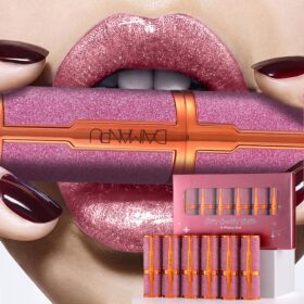LIONDANCE DaimAnpu 6-Piece Metallic Lipstick Set - Copper & Shimmer Shades, Long-Wearing Bold Shine, Creamy Smooth Formula for Sculpted Lips