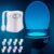 Motion Sensor Toilet Light - 8 Color LED Bathroom Night Light with Adjustable Brightness - Perfect Funny Gift for Men, Dad, Husband