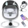 Portable Electric Baby Swing with Bluetooth & Remote Control - 5 Speeds, Timer, and Music Player for Newborns & Infants (Grey)