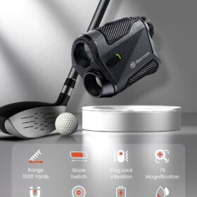 Pro Golf Rangefinder with Slope - 1500 Yards Laser Range Finder with USB-C Charging, 7X Magnification, Flag Lock Vibration for Golf Hunting