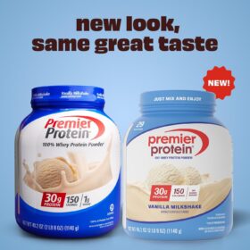 Premier Protein Powder - Vanilla Milkshake Flavor - 30g Protein, 1g Sugar, Gluten Free, No Soy - 40.2 oz (29 Servings)