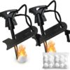 2PCS Magnesium Fire Starter Kit - Ferro Rod Survival Tool with 20 Waterproof Tinder Balls & Multi-Function Striker for Camping, Hiking & Emergency