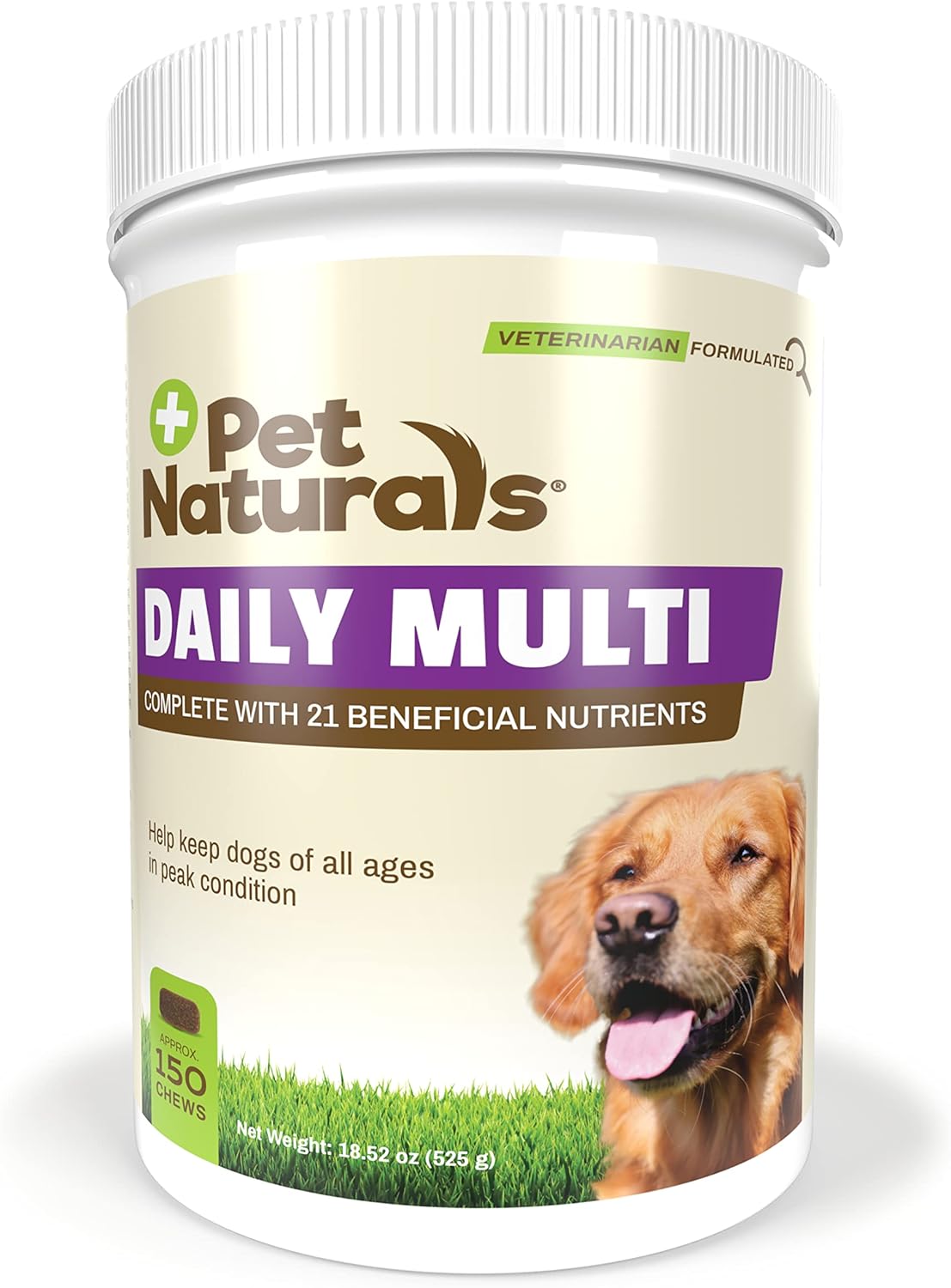 Pet Naturals Daily Multivitamin for Dogs - 150 Veggie Flavored Chews with Amino Acids & Antioxidants for Complete Dog Health Support