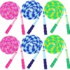 GRAWUN 6-Pack Kids Jump Ropes - Soft Beaded Adjustable Tangle-Free Skipping Ropes for Kids, Adults - Fitness Workout & Weight Loss