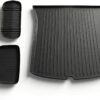 CYBERBEAMS Premium TPE Cargo Liners Set for 2025-2026 Tesla Model Y Juniper - All-Weather Trunk Mat with Front & Rear Frunk Tray Protectors (3PCS)
