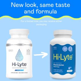 Hi-Lyte Electrolyte Capsules - Advanced Hydration Support Supplement with Sodium, Potassium, Magnesium - 100 Servings, Vegan & Keto-Friendly