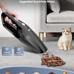 SERVOMASTER Cordless Handheld Vacuum - 120W Portable Car & Home Vacuum with HEPA Filter, Lightweight Pet Hair Cleaner