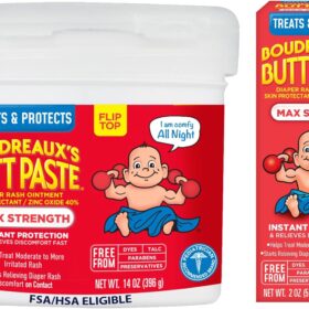 Boudreaux's Butt Paste Maximum Strength Diaper Rash Cream - 40% Zinc Oxide, Fast Relief for Moderate to Severe Rash, Pediatrician-Recommended, 2 oz & 14 oz Tubes