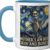 Funny Skeleton Meme Ceramic Coffee Mug - Mother I Am But Skin And Bones Classic Art Parody Design, 11oz Blue/White